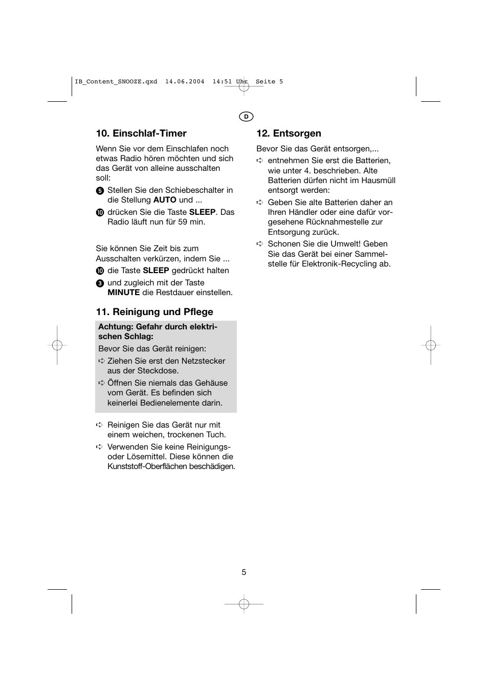 Kompernass KH 2275 User Manual | Page 9 / 51