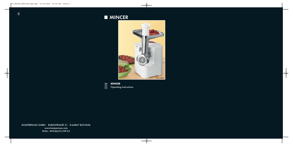 Kompernass KH 3462 User Manual | 12 pages