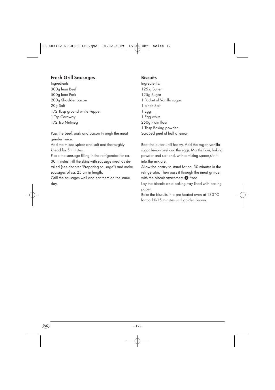 Kompernass KH 3462 User Manual | Page 12 / 12