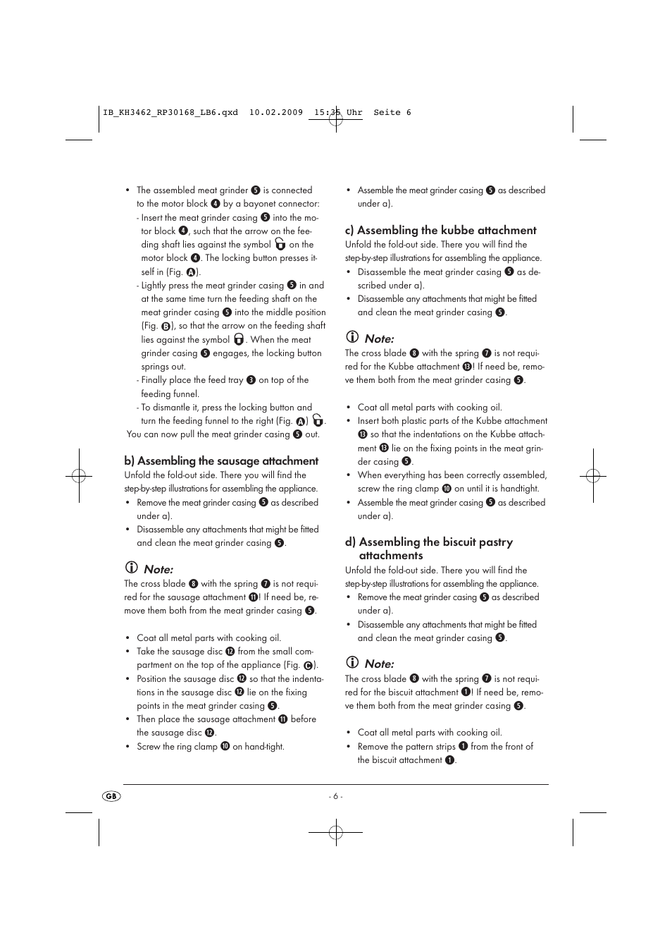 Kompernass KH 3462 User Manual | Page 6 / 12