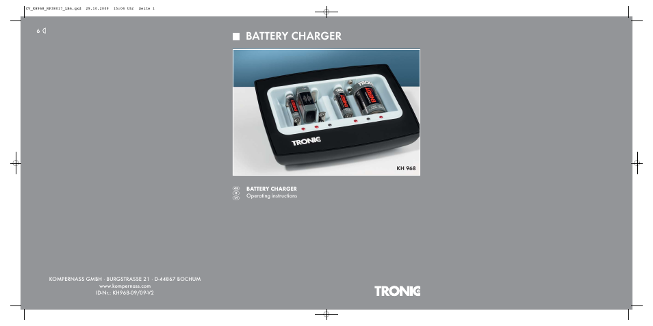 Kompernass TRONIC KH 968 User Manual | 10 pages