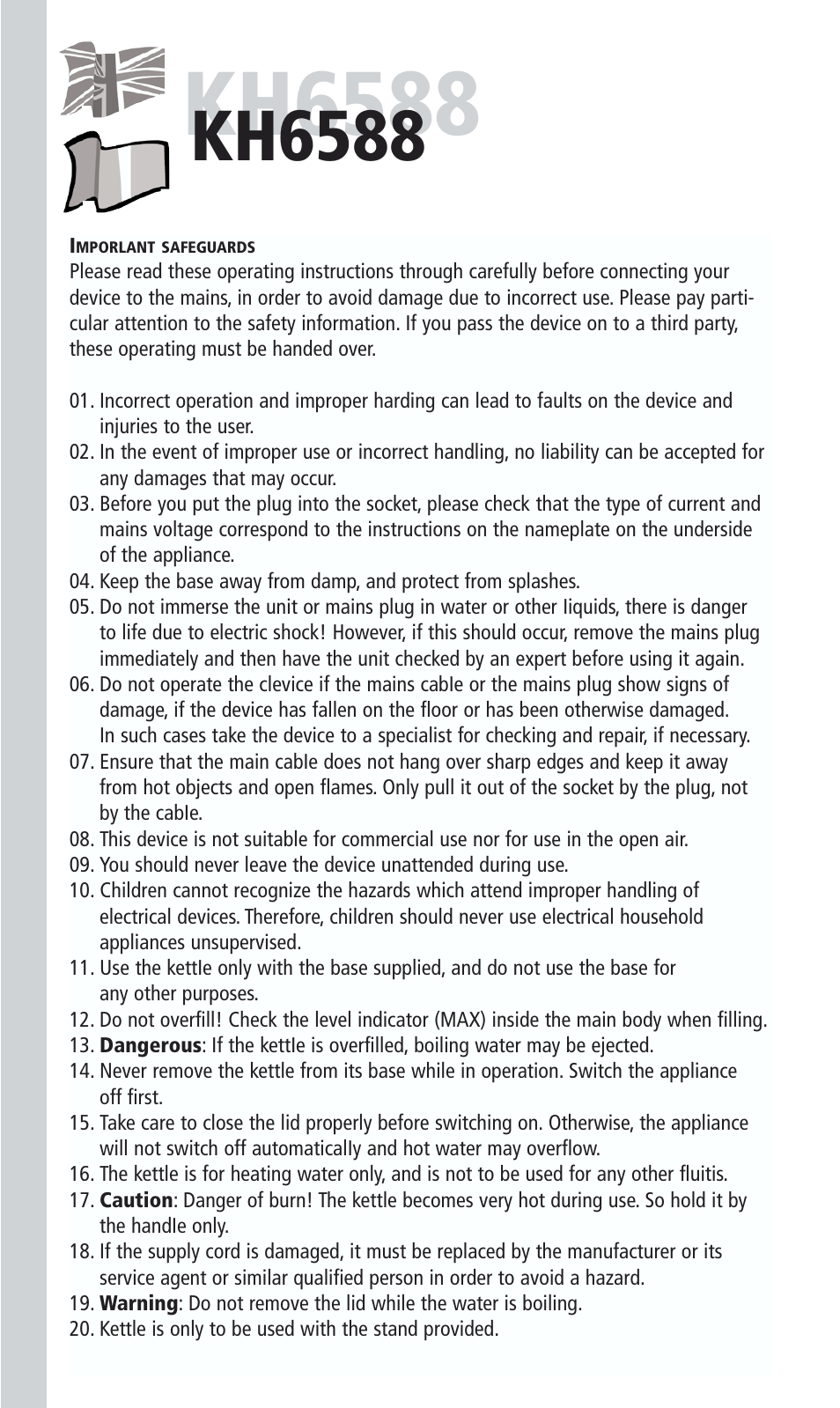 Kh6588 | Kompernass KH 6598 User Manual | Page 2 / 4