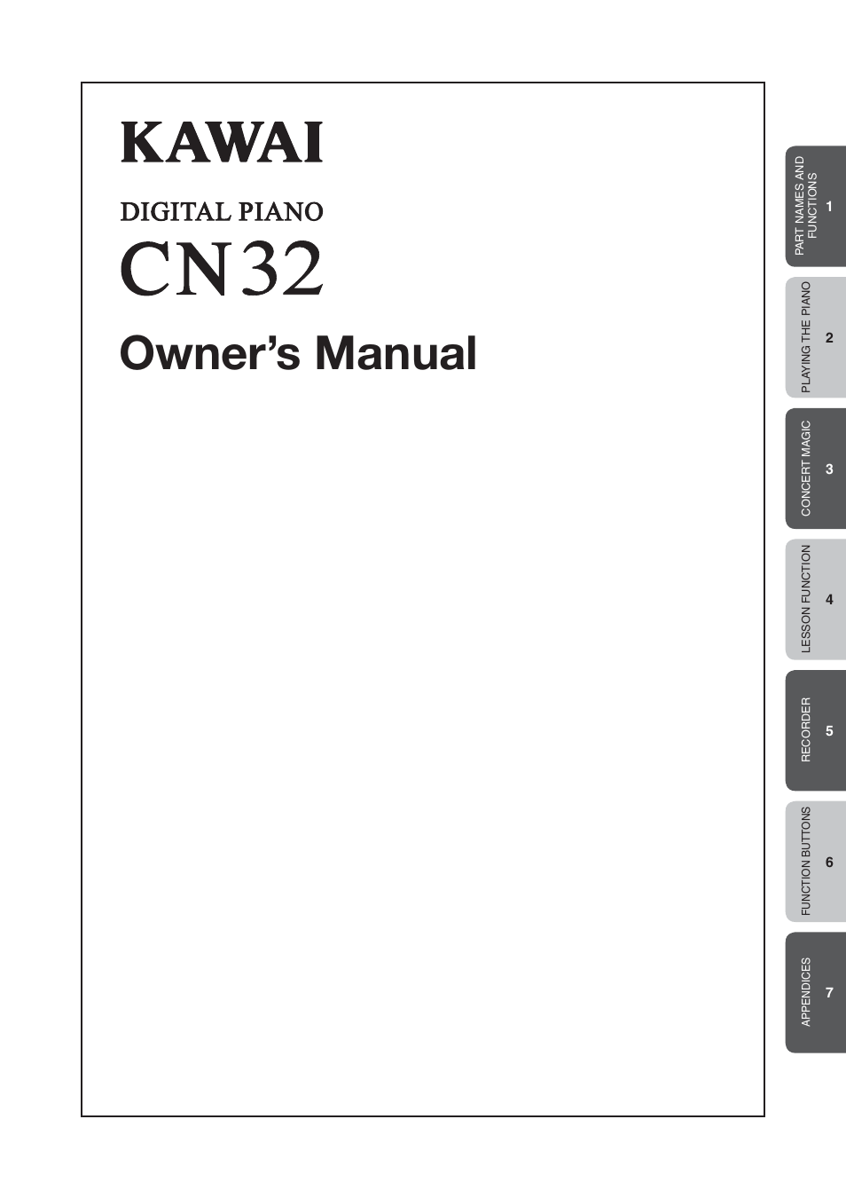 Kawai CN32 User Manual | 68 pages