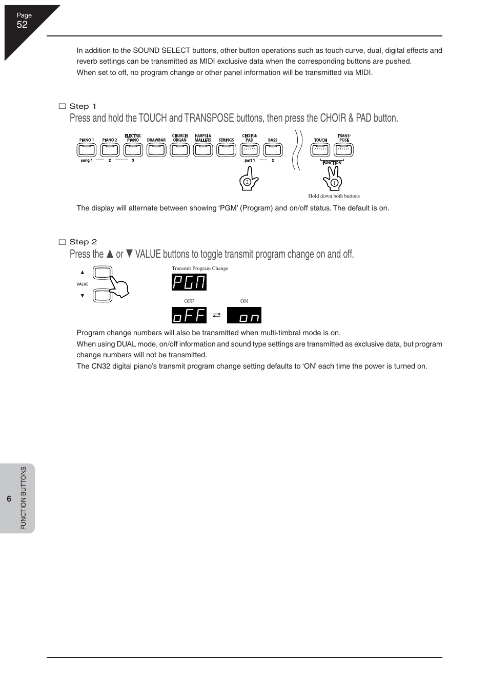 Kawai CN32 User Manual | Page 52 / 68