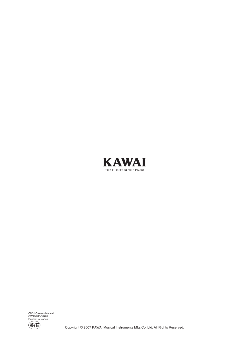 Kawai CN31 User Manual | Page 58 / 58