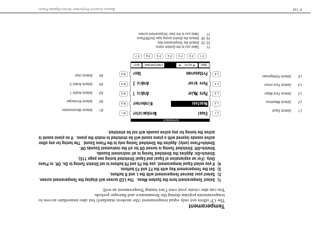 Temperament | Kawai Concert Performer Series Digital Piano CP117 User Manual | Page 120 / 180