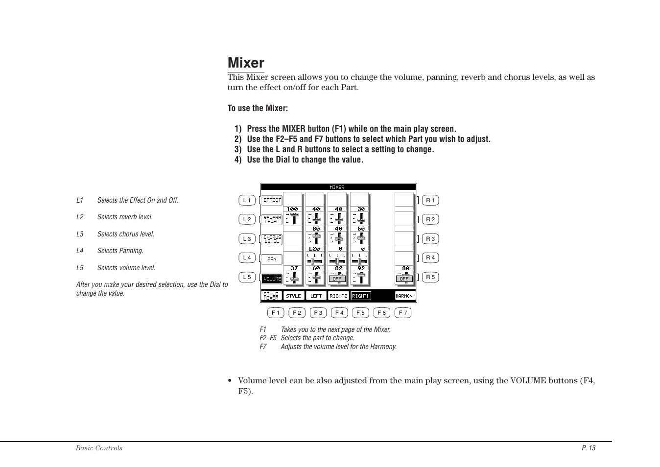 Mixer | Kawai Concert Performer Series Digital Piano CP117 User Manual | Page 19 / 180