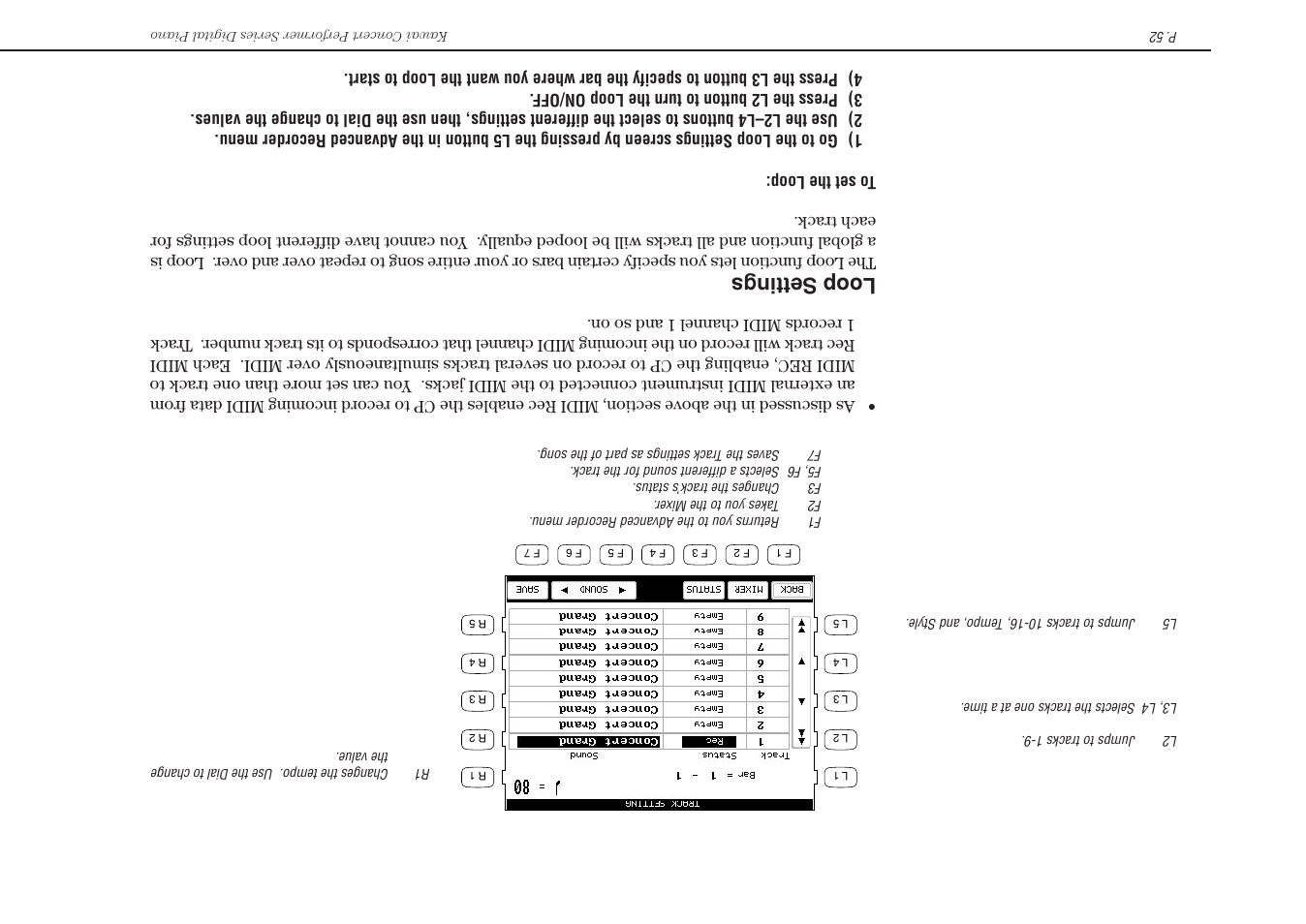 Loop settings | Kawai Concert Performer Series Digital Piano CP117 User Manual | Page 58 / 180