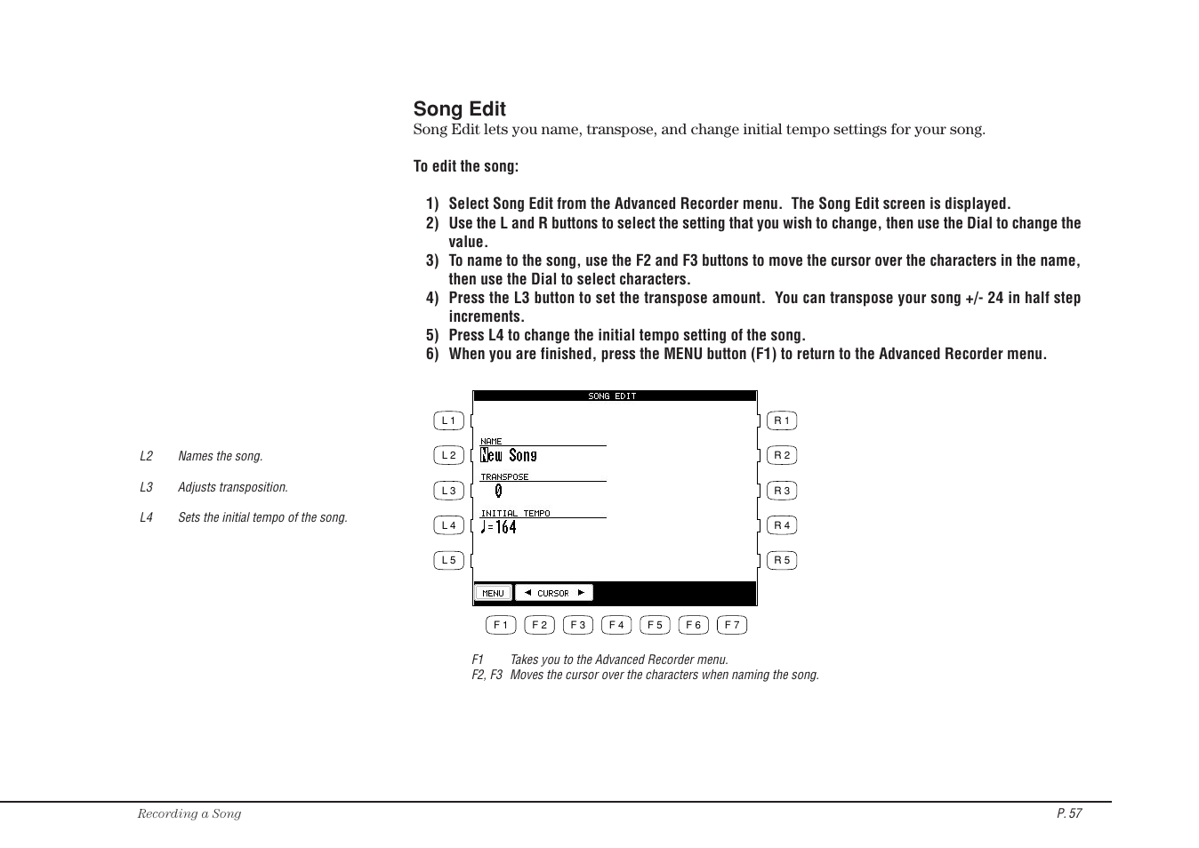 Song edit | Kawai Concert Performer Series Digital Piano CP117 User Manual | Page 63 / 180