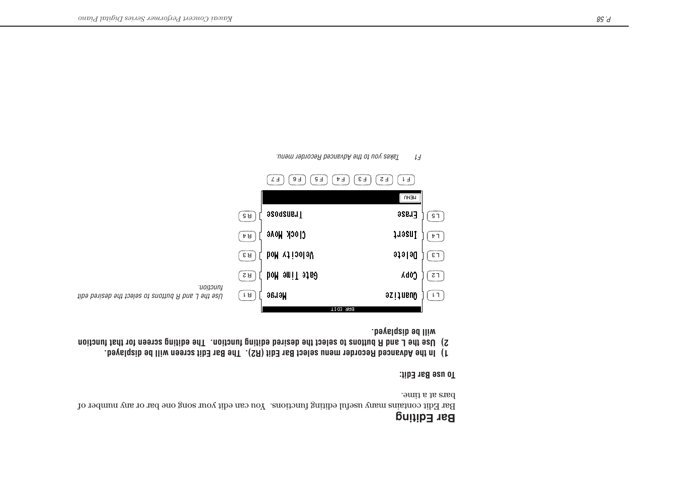 Bar editing | Kawai Concert Performer Series Digital Piano CP117 User Manual | Page 64 / 180