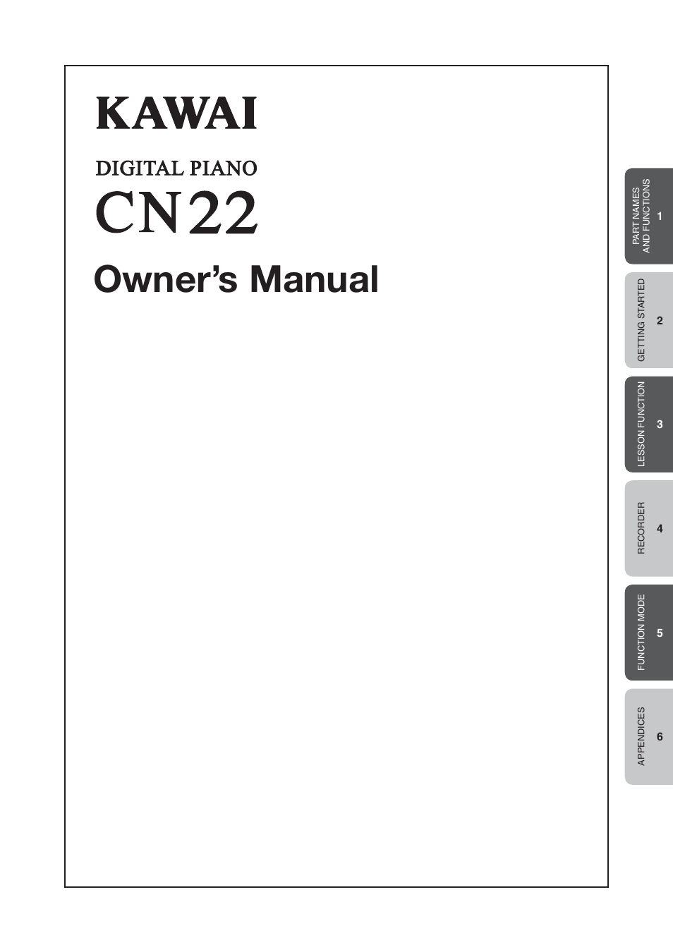 Kawai CN22 User Manual | 42 pages