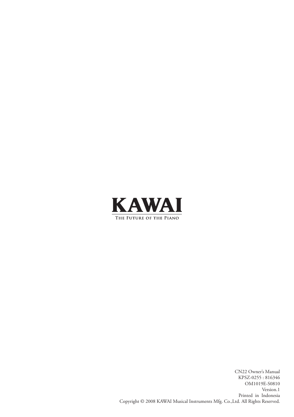 Kawai CN22 User Manual | Page 42 / 42