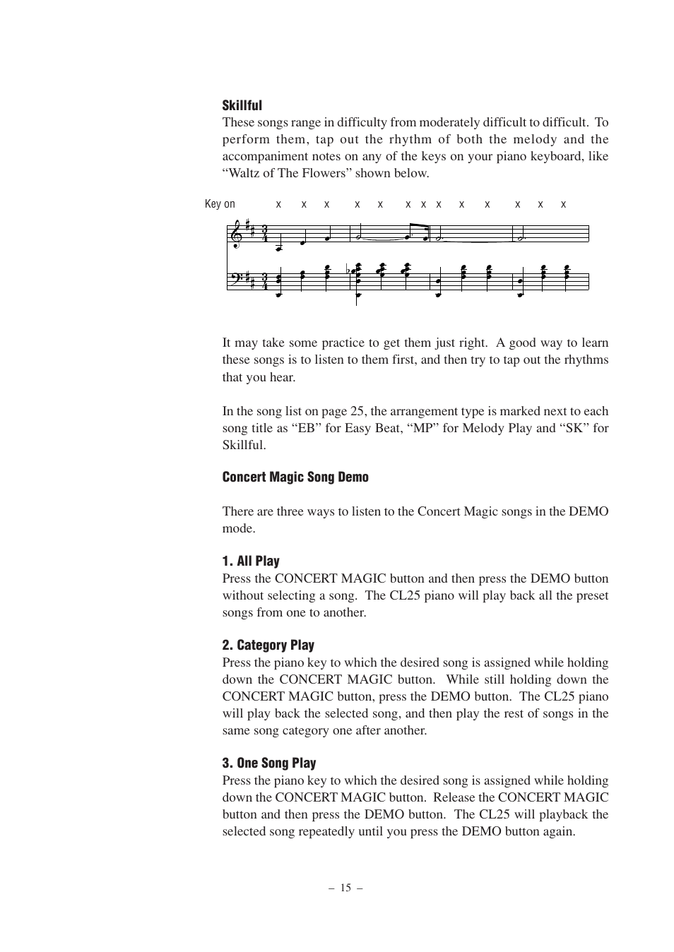 Kawai CL25 User Manual | Page 15 / 28