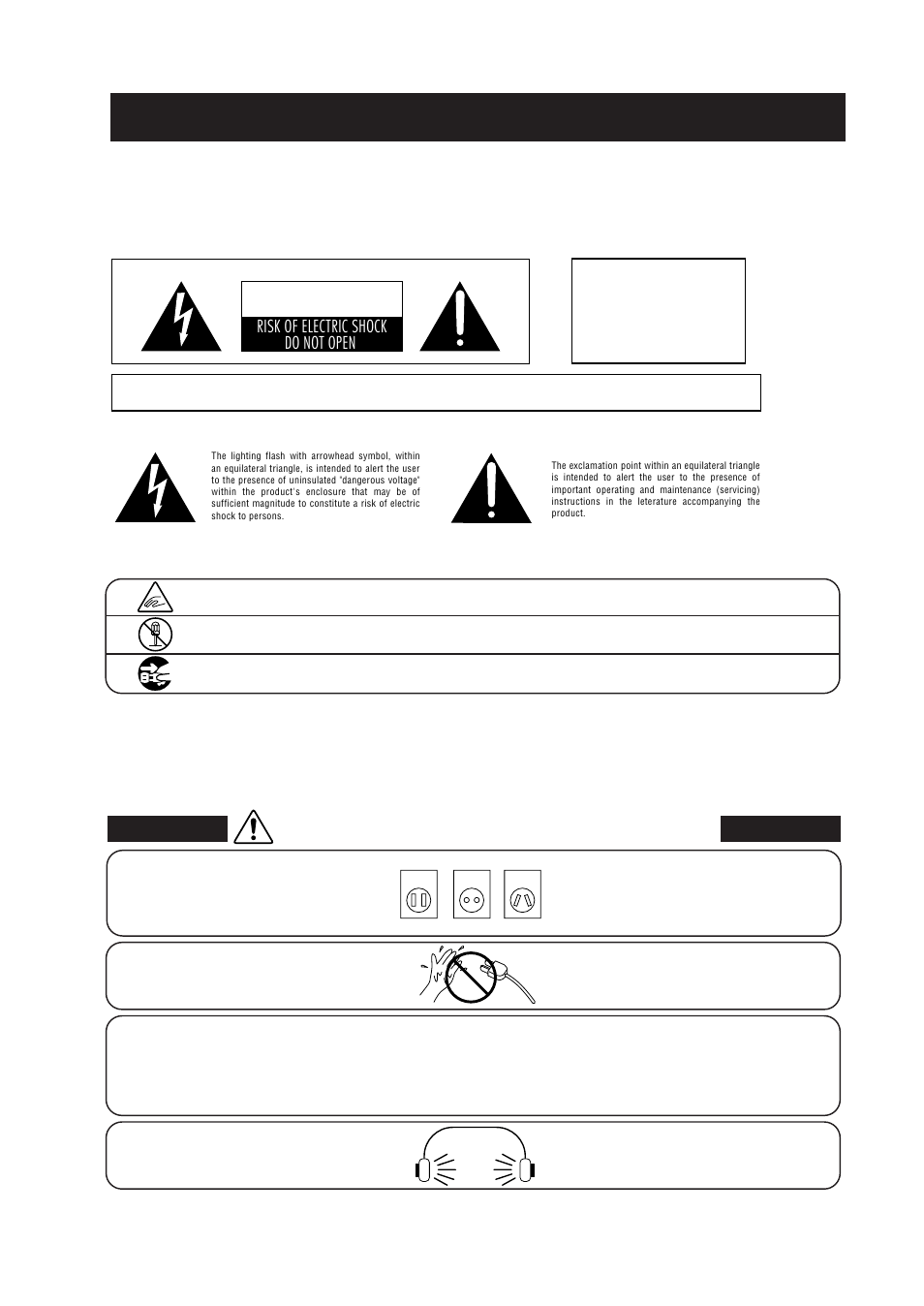 Important safety instructions, Save these instructions, Caution | Warning, Avis : risque de choc electrique | Kawai CN290 User Manual | Page 3 / 24