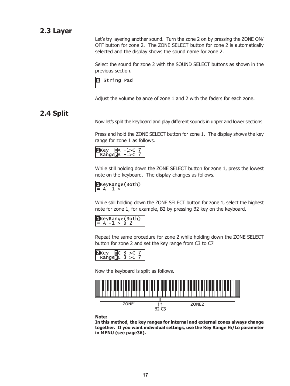 3 layer, 4 split | Kawai Stage Piano MP5 User Manual | Page 17 / 76