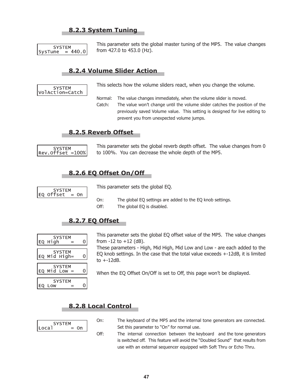 Kawai Stage Piano MP5 User Manual | Page 47 / 76