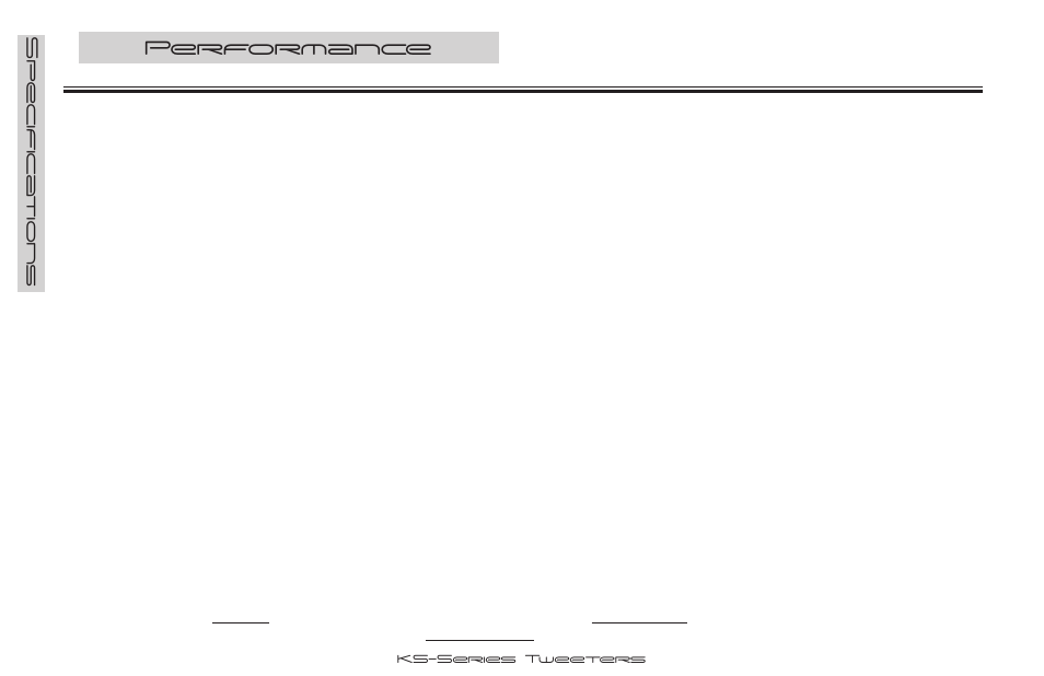 Performance, 4specifica tions | Kicker KS20 User Manual | Page 4 / 8