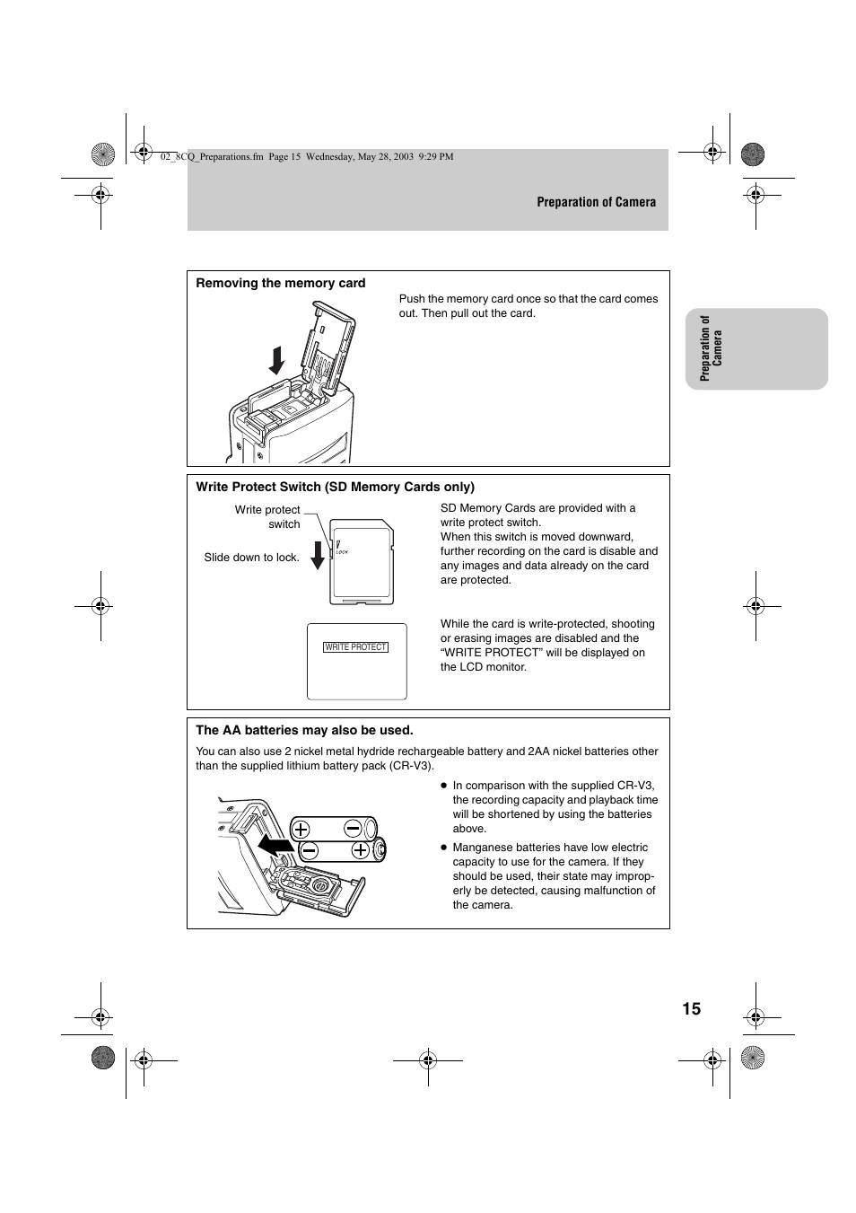 Kyocera Finecam L4 User Manual | Page 15 / 106