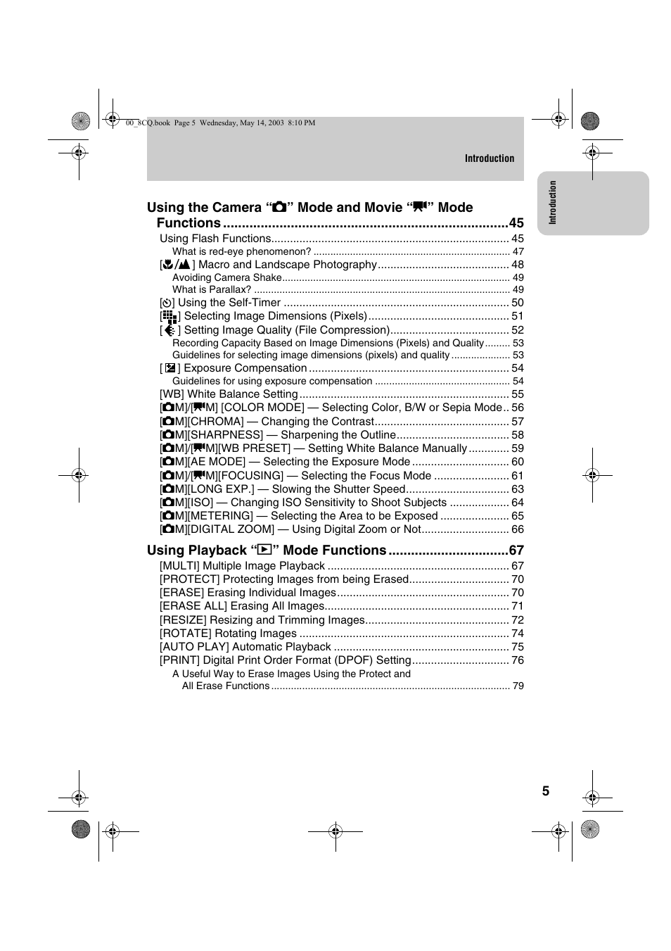 Using playback “ p ” mode functions | Kyocera Finecam L4 User Manual | Page 5 / 106