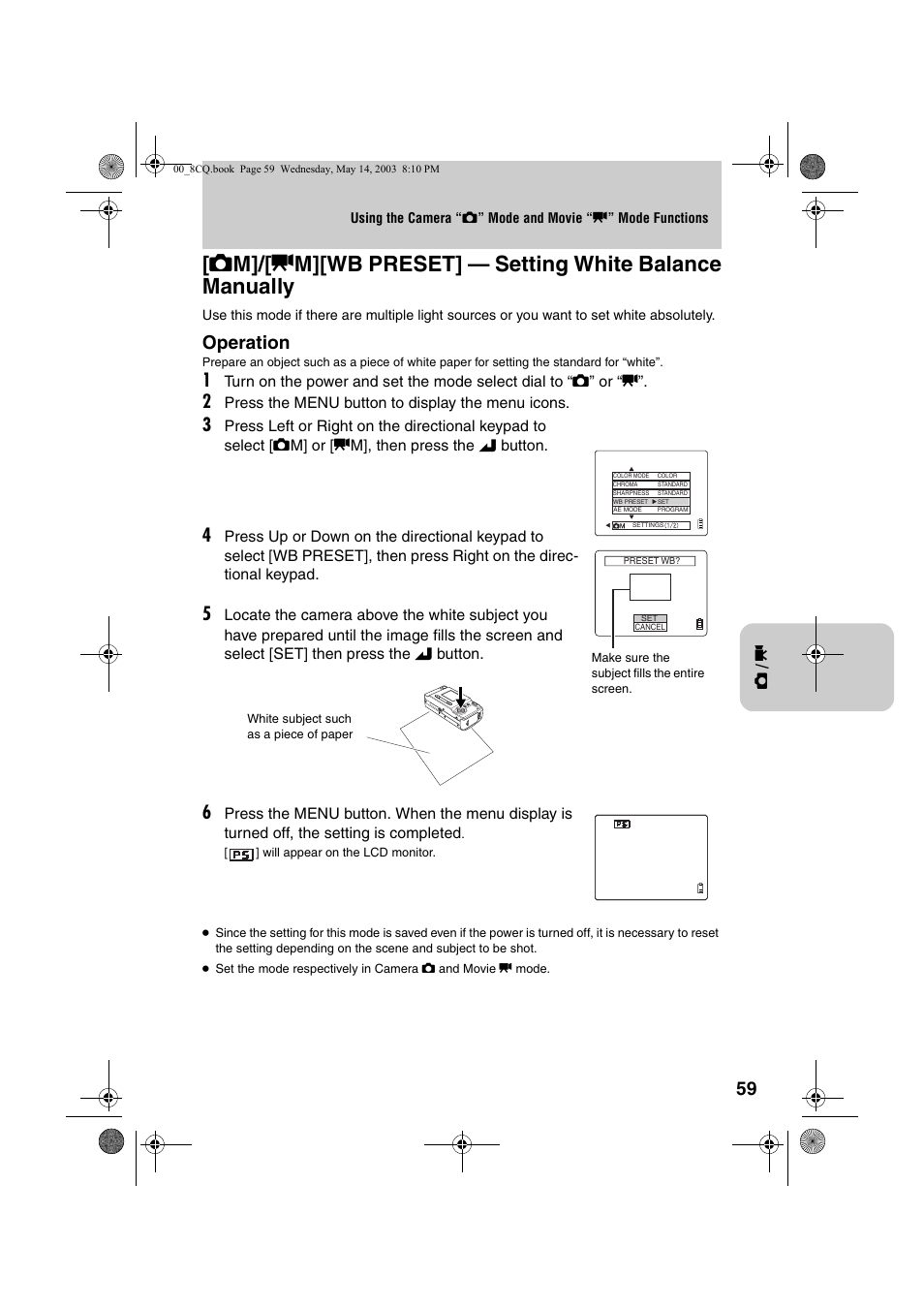 Operation | Kyocera Finecam L4 User Manual | Page 59 / 106