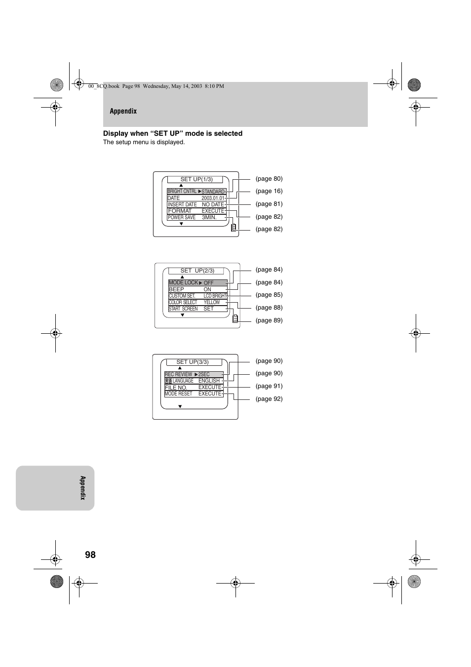 Kyocera Finecam L4 User Manual | Page 98 / 106