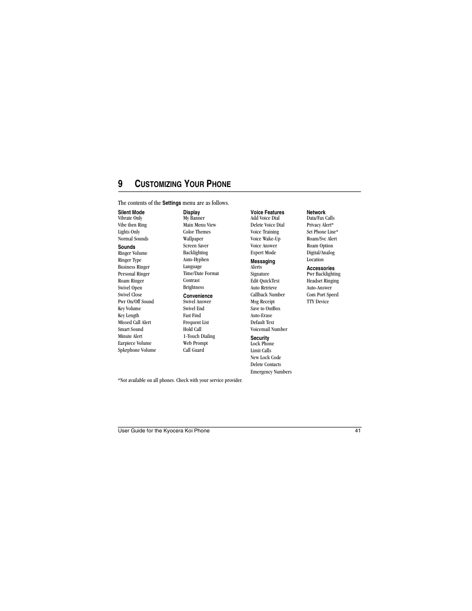 Kyocera Koi User Manual | Page 47 / 72