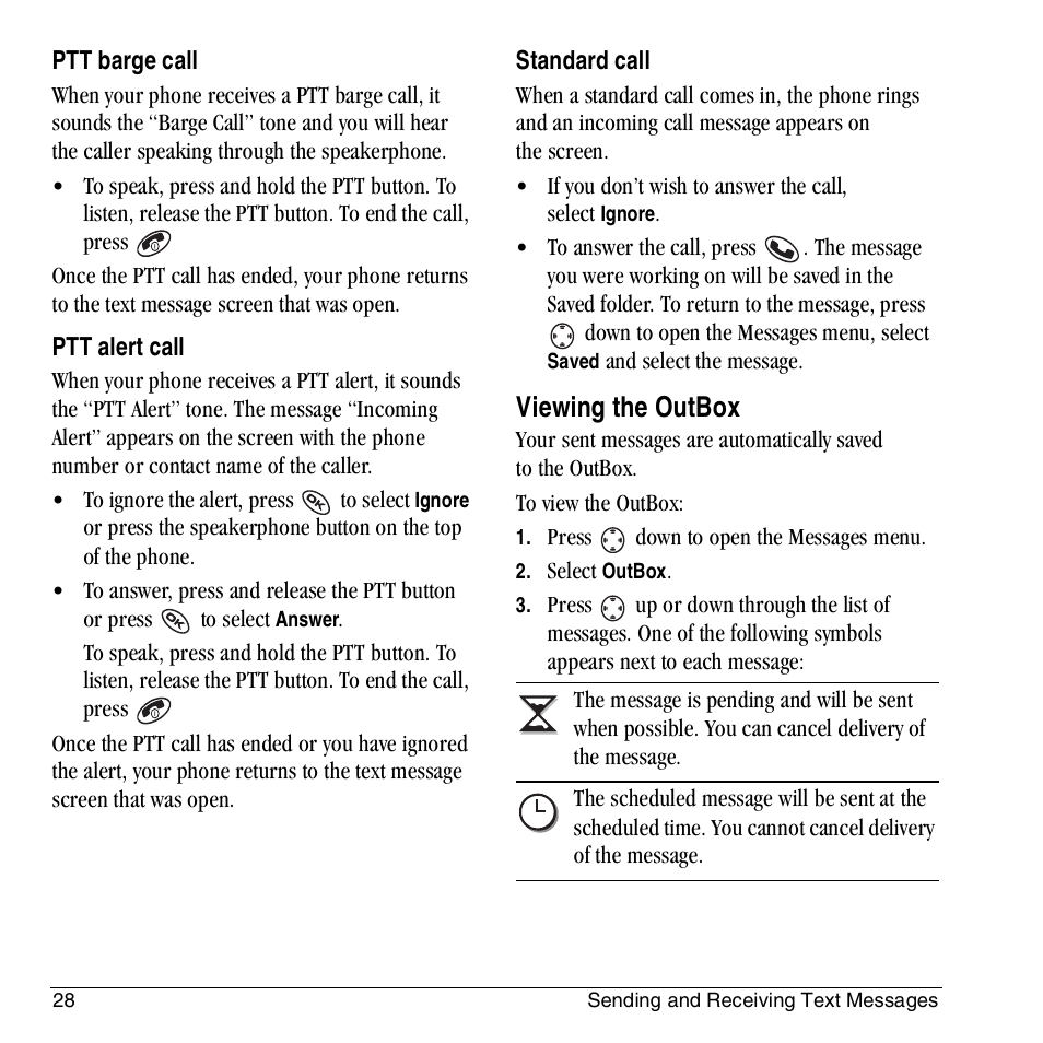 Viewing the outbox | Kyocera KX444 User Manual | Page 34 / 64