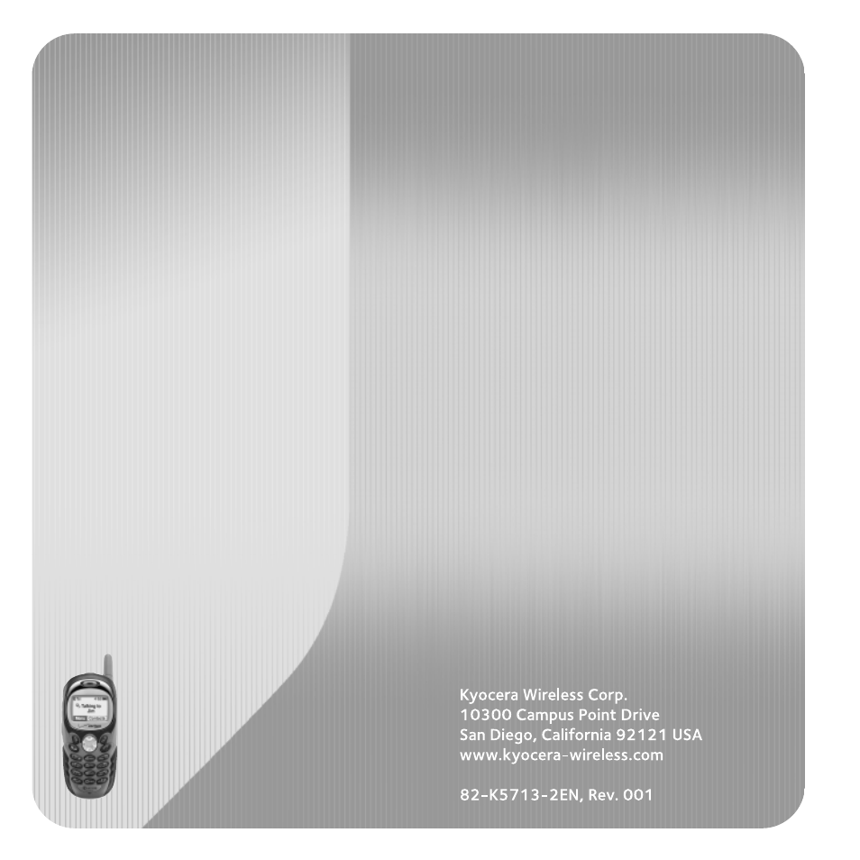 Kyocera KX444 User Manual | Page 64 / 64