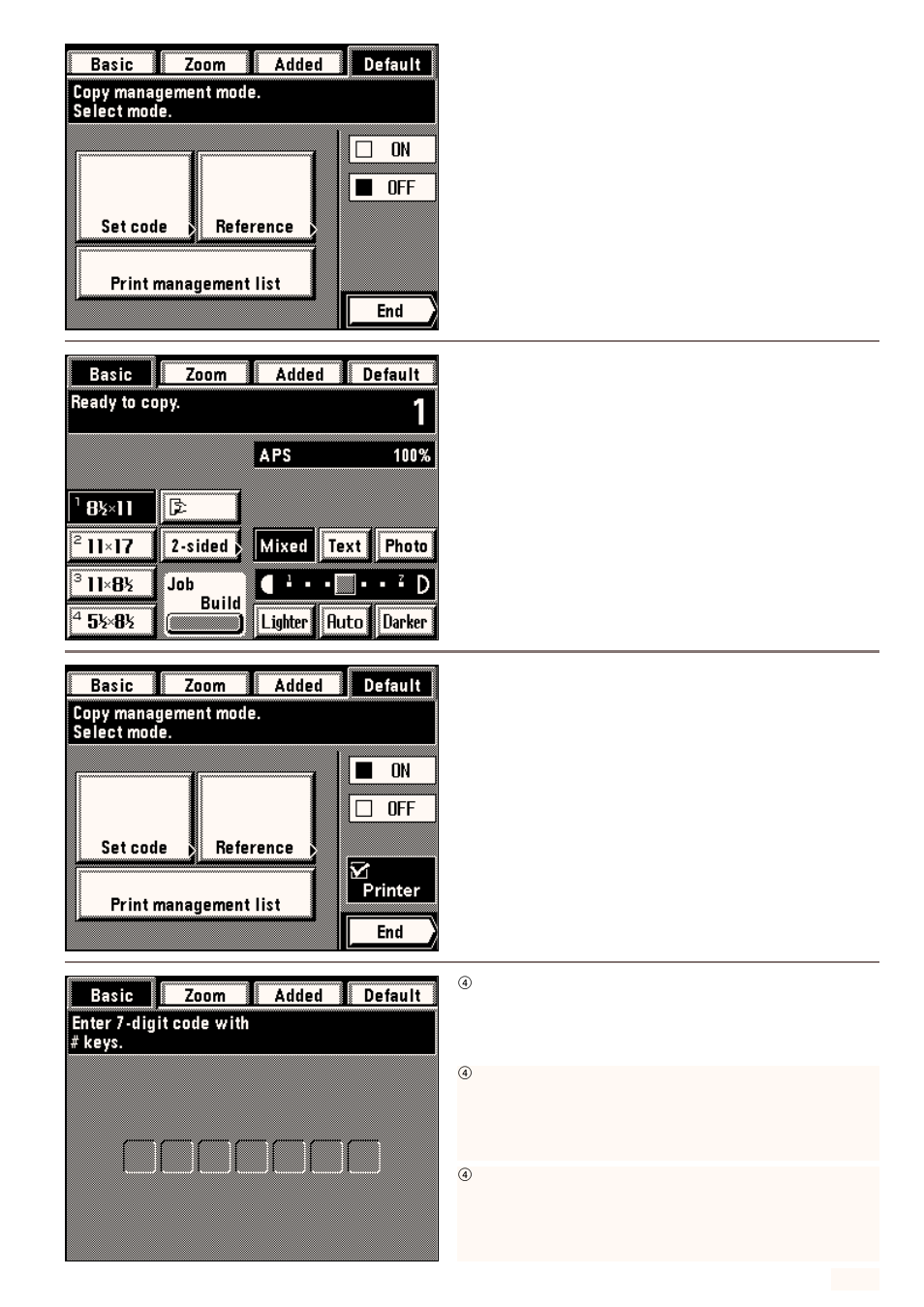 Turning copy management on/off | Kyocera 4230 User Manual | Page 133 / 226