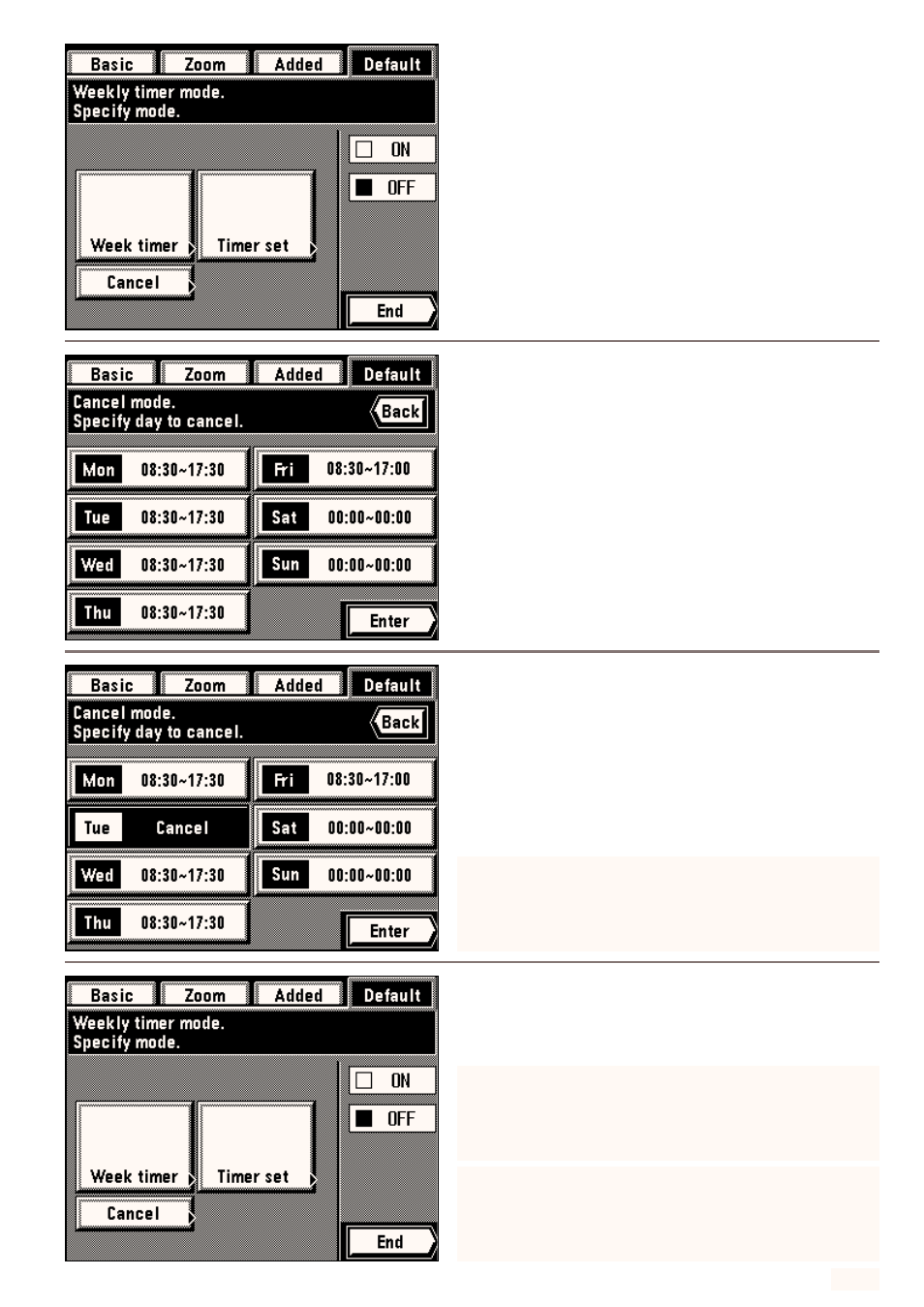 Cancelling the timer function, Turning the timer on/off | Kyocera 4230 User Manual | Page 139 / 226