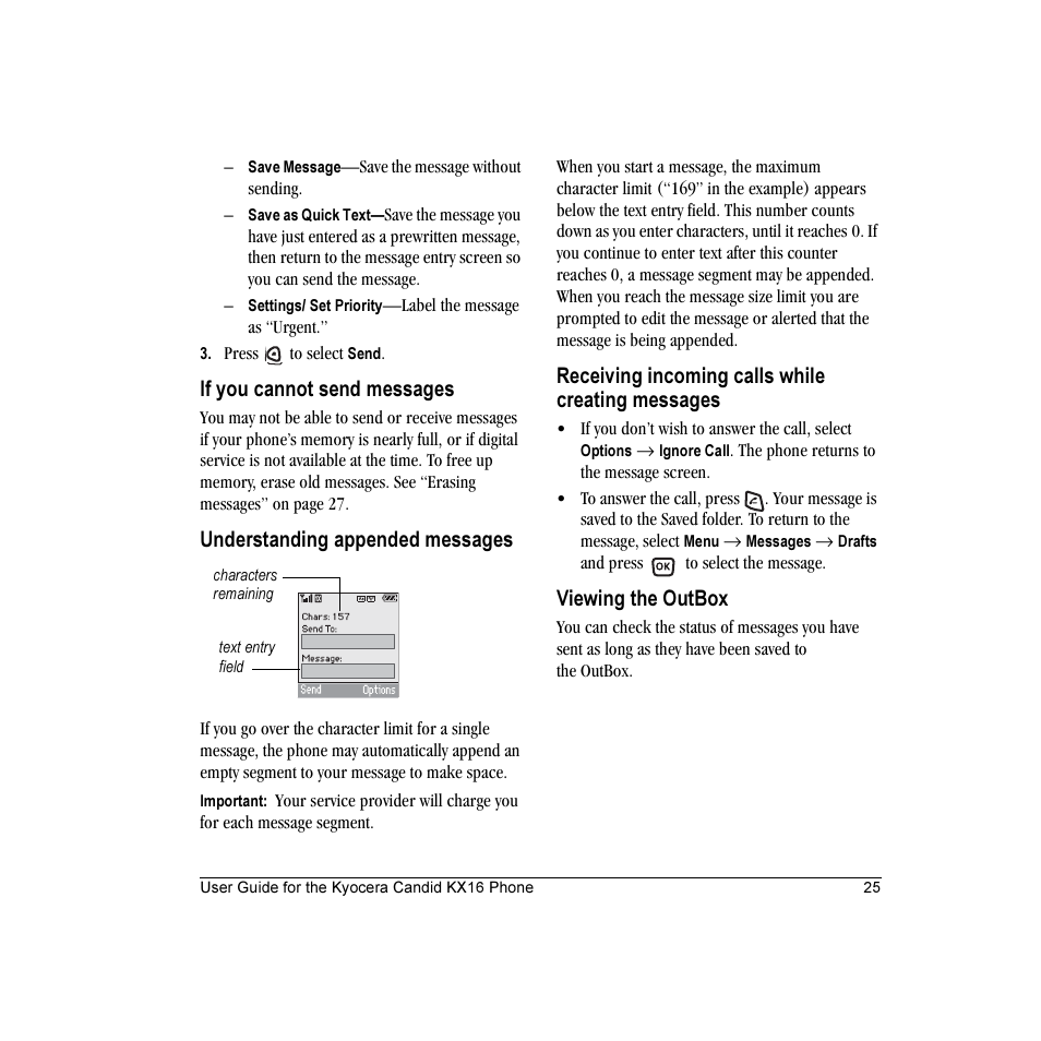 Kyocera Candid KX16 User Manual | Page 31 / 64
