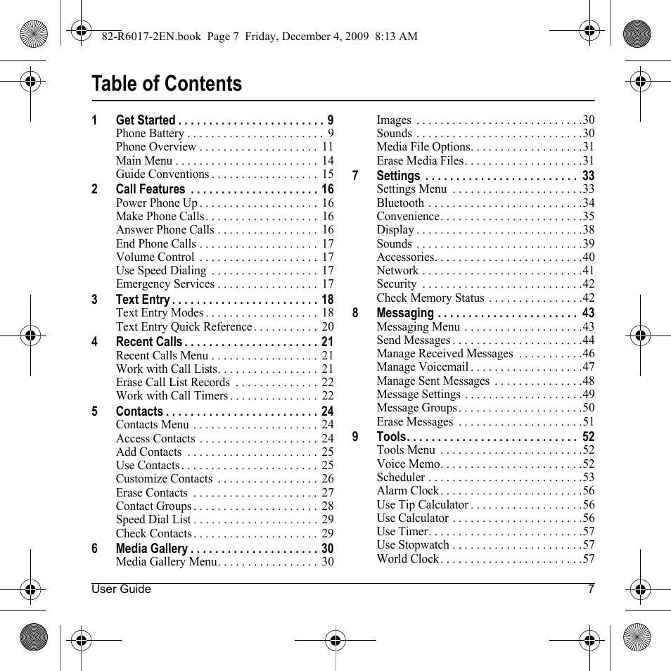 Kyocera TOMO S2410 User Manual | Page 7 / 72