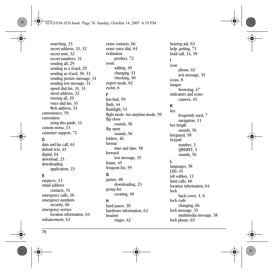 Kyocera Lingo M1000 User Manual | Page 84 / 88