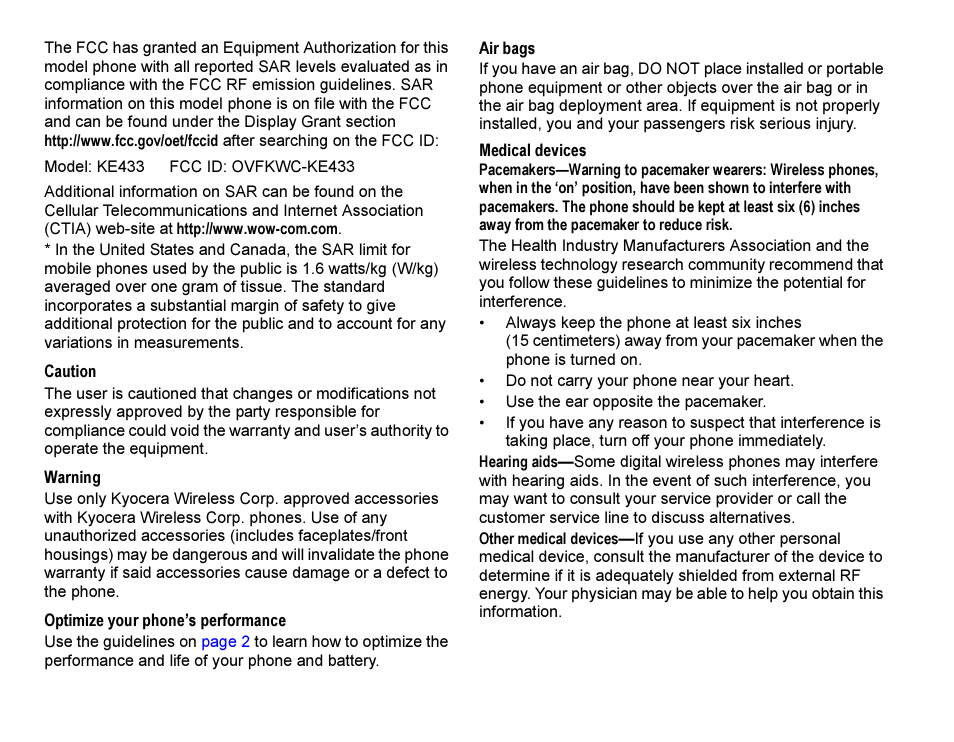 Kyocera Rave K-7 User Manual | Page 4 / 56