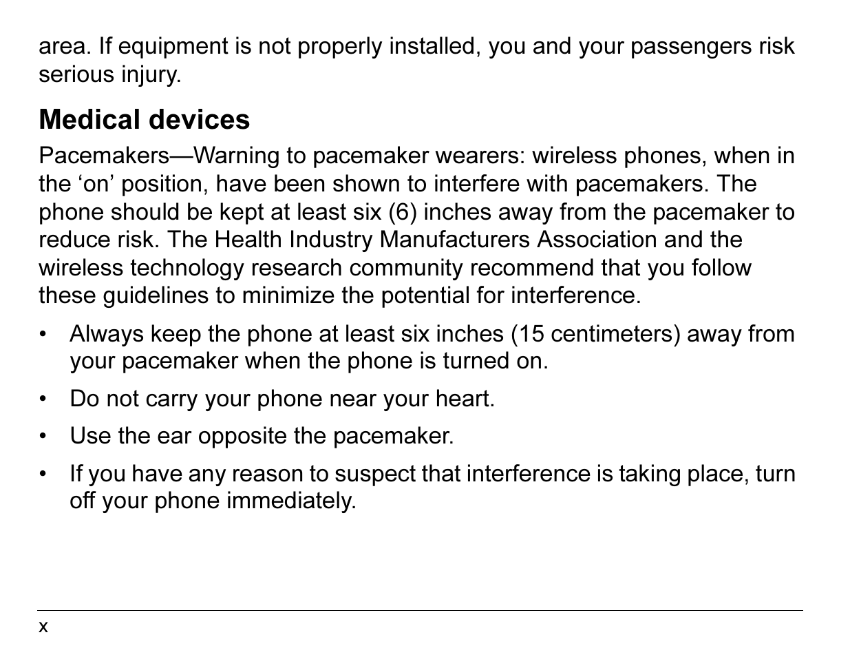 Medical devices | Kyocera Angel SE47 User Manual | Page 10 / 148