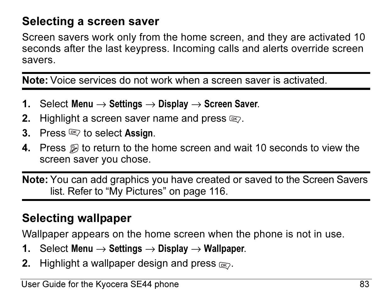 Kyocera Angel SE47 User Manual | Page 105 / 148