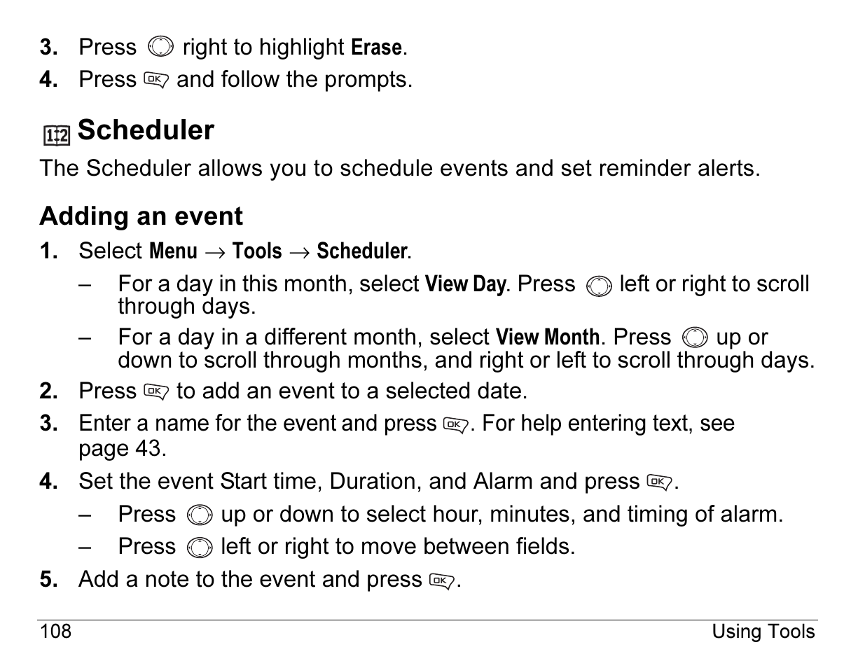 Scheduler | Kyocera Angel SE47 User Manual | Page 130 / 148
