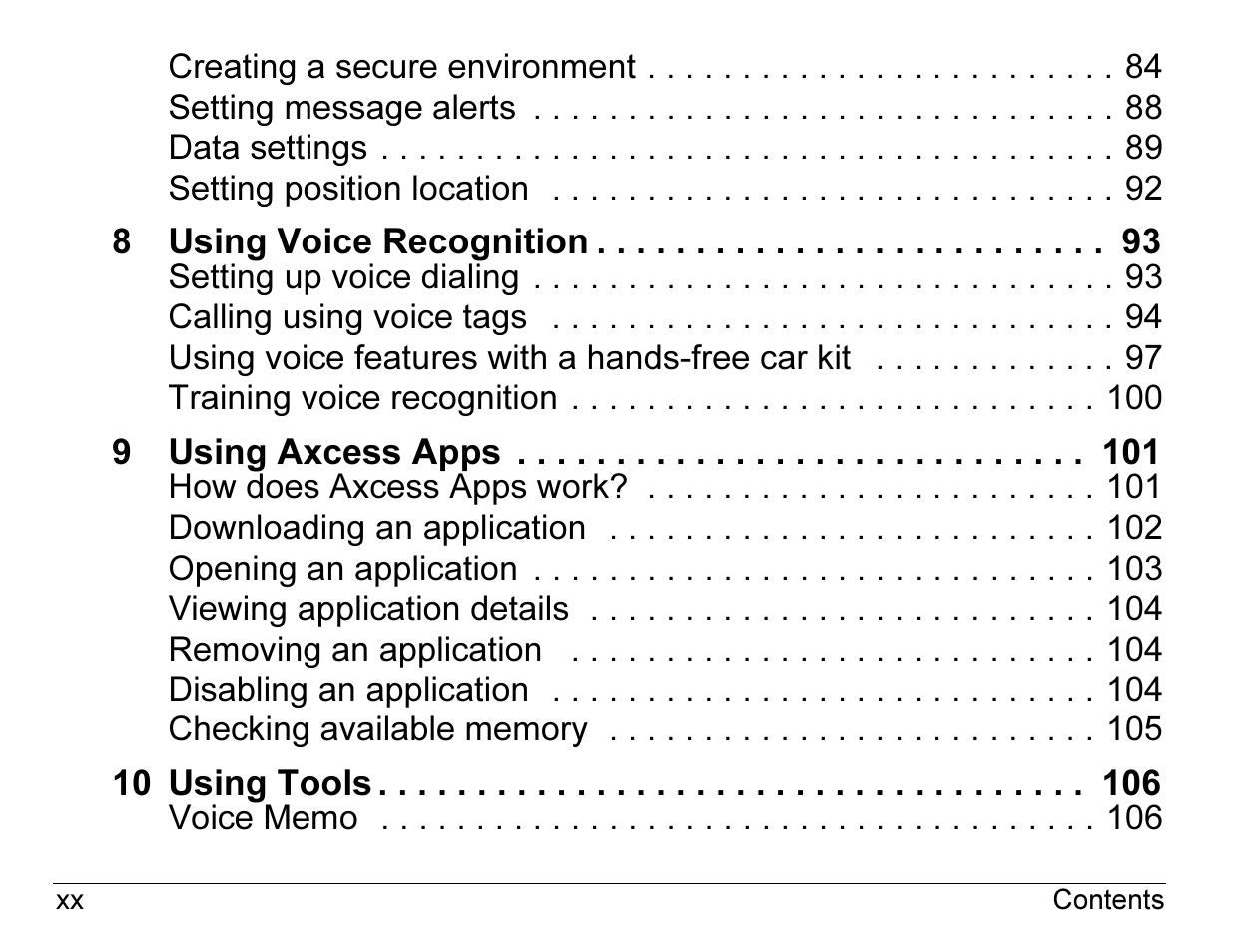 Kyocera Angel SE47 User Manual | Page 20 / 148