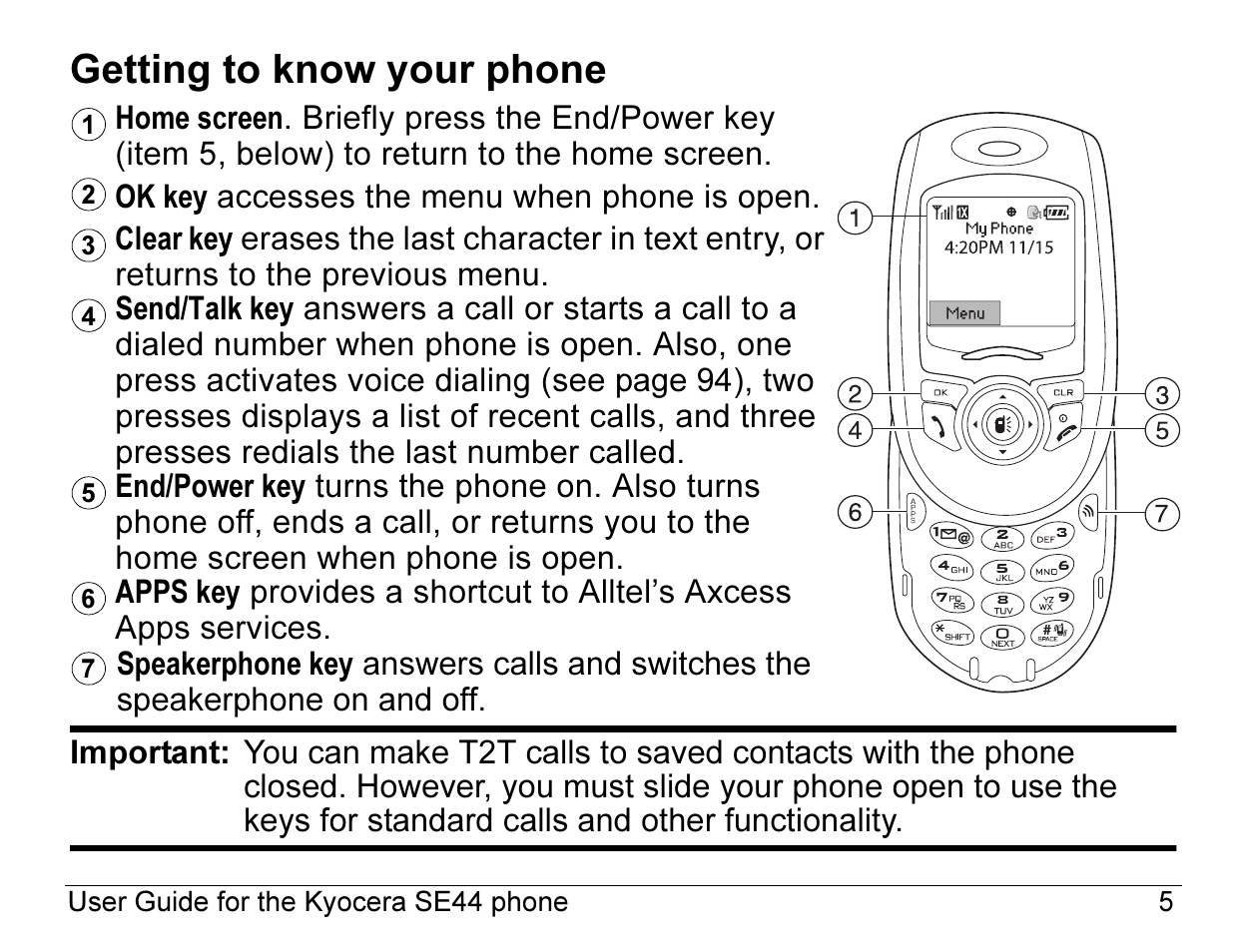 Getting to know your phone | Kyocera Angel SE47 User Manual | Page 27 / 148