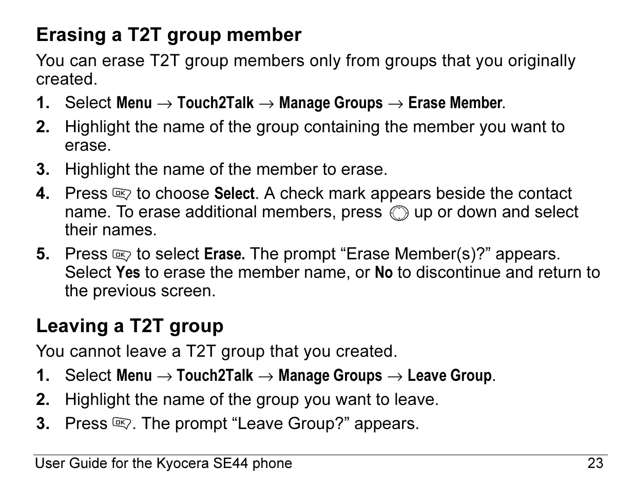 Kyocera Angel SE47 User Manual | Page 45 / 148