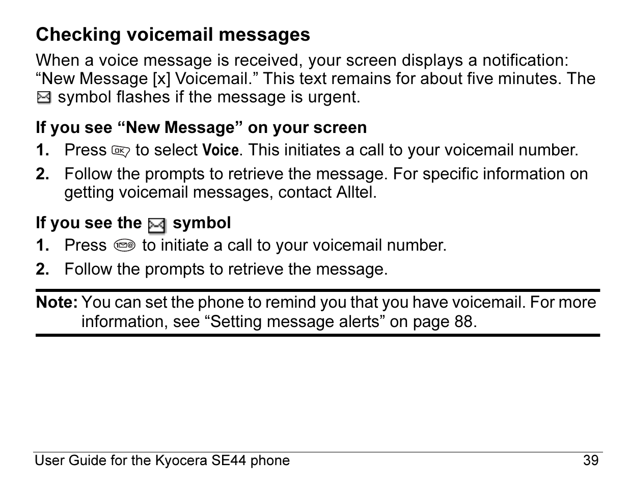 Kyocera Angel SE47 User Manual | Page 61 / 148