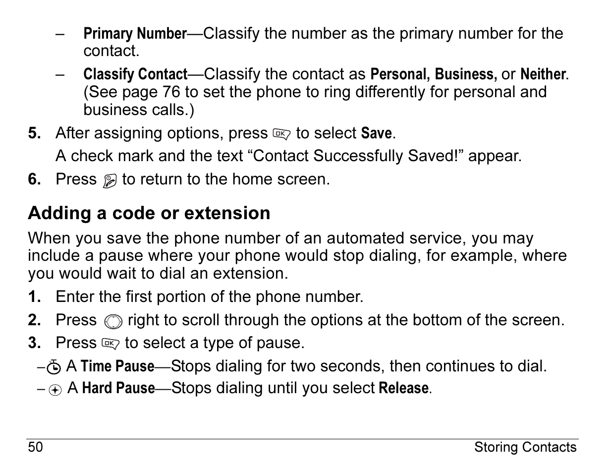 Adding a code or extension | Kyocera Angel SE47 User Manual | Page 72 / 148