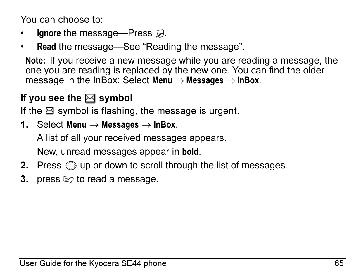 Kyocera Angel SE47 User Manual | Page 87 / 148