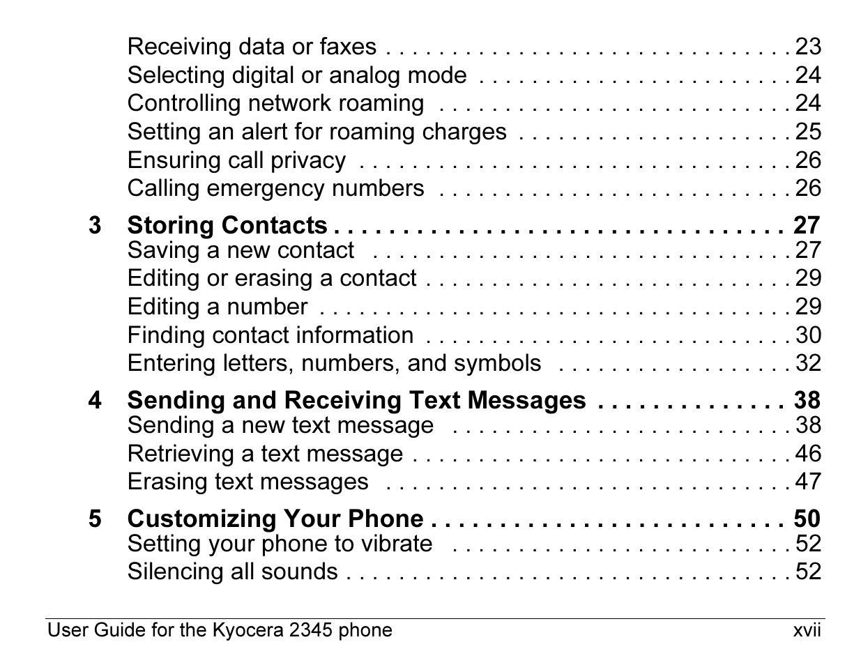 Kyocera 2345 User Manual | Page 17 / 120