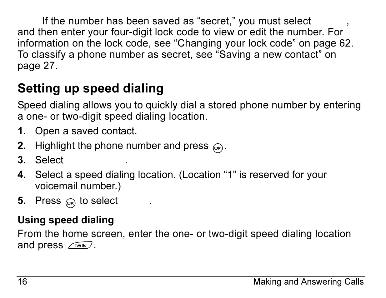 Setting up speed dialing | Kyocera 2345 User Manual | Page 36 / 120