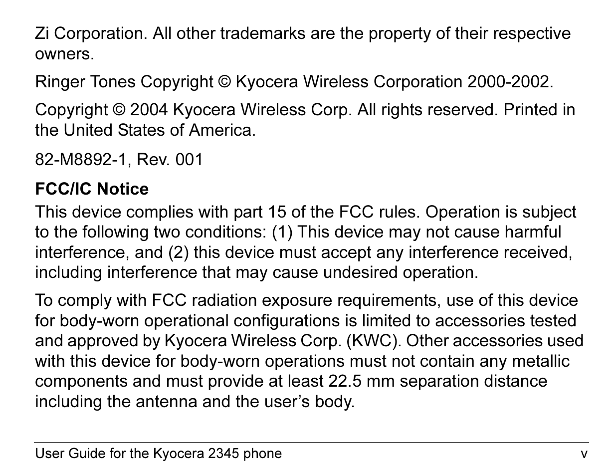 Kyocera 2345 User Manual | Page 5 / 120
