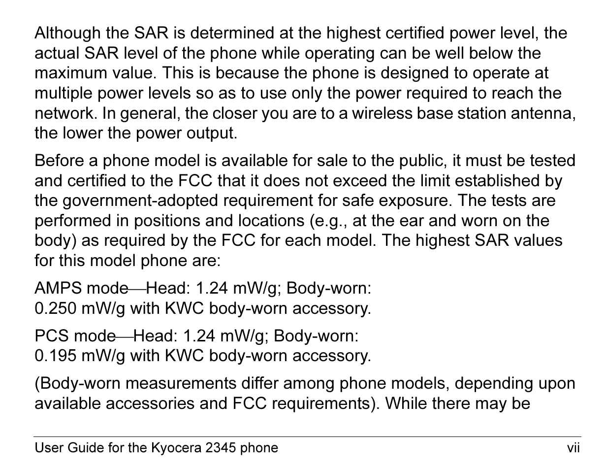 Kyocera 2345 User Manual | Page 7 / 120