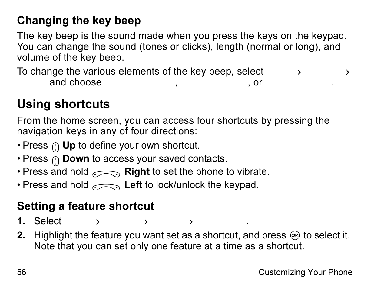 Using shortcuts | Kyocera 2345 User Manual | Page 76 / 120