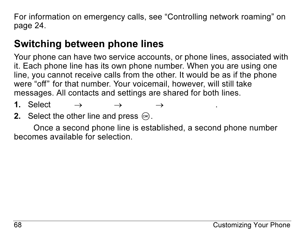 Switching between phone lines | Kyocera 2345 User Manual | Page 88 / 120