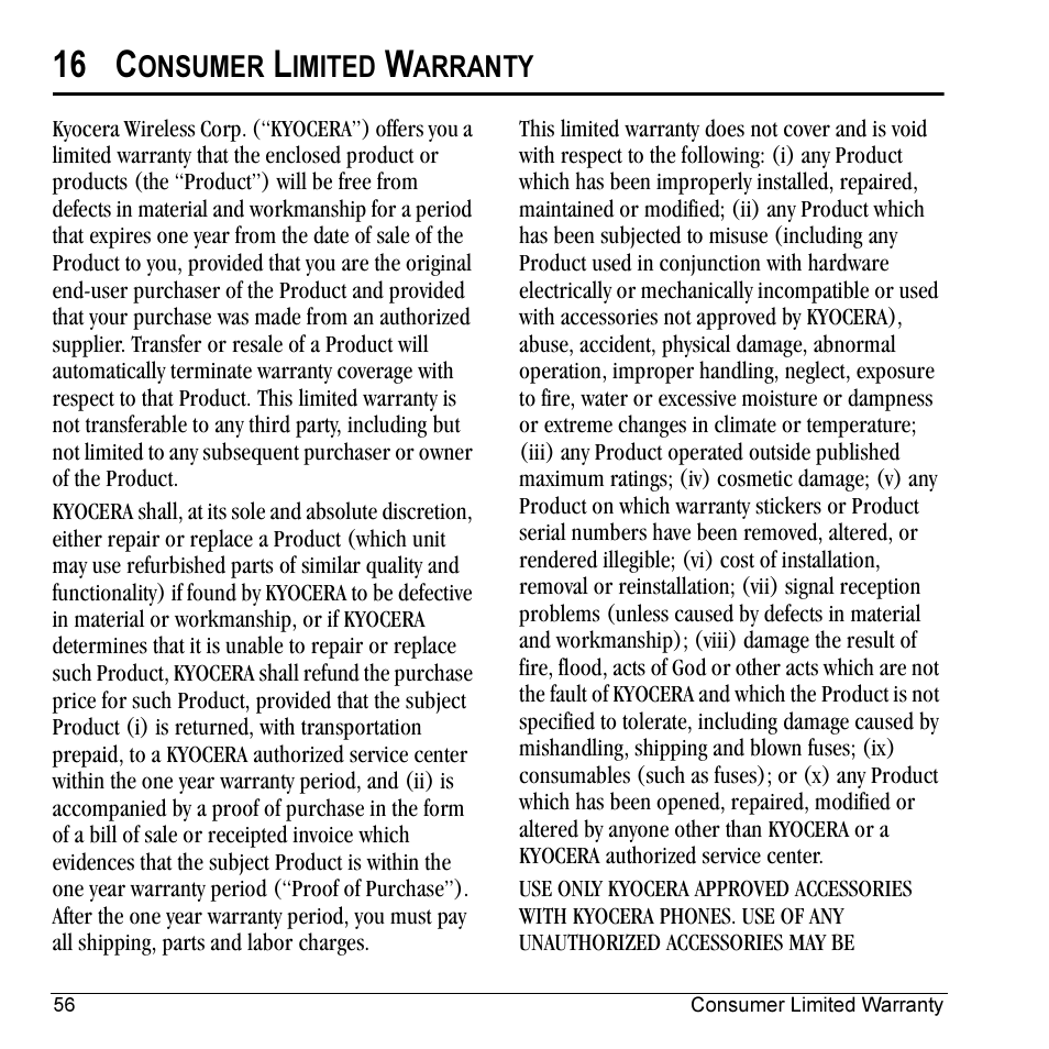 16 c | Kyocera Cyclops K325 User Manual | Page 64 / 68